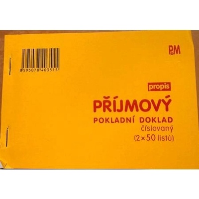 P&M PM351 Příjmový pokladní doklad čísl. 1+1 propis – Hledejceny.cz