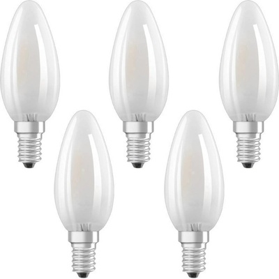 Osram 5PAK LED žárovka LED E14 B35 4W = 40W 470lm 2700K Teplá bílá 300° Filament