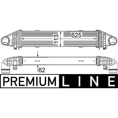 Chladič plniaceho vzduchu MAHLE ORIGINAL CI 356 000P (CI356000P)