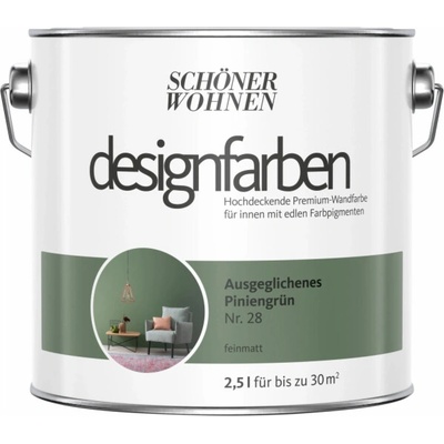 Schöner Wohnen Designové barvy Balanced Pine Green Matt 2,5l
