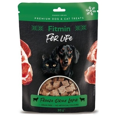 Fitmin For Life Mrazem sušená jehněčí pochoutka pro psy a kočky 30 g