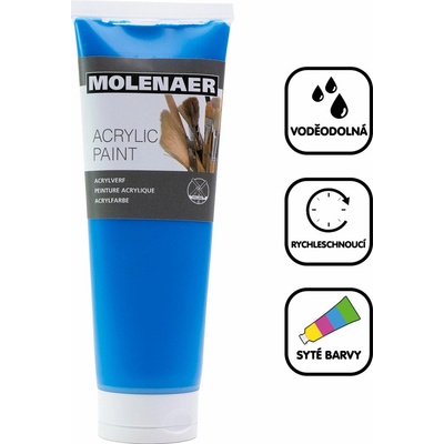 Molenaer akrylová barva 250 ml modrá – Hledejceny.cz