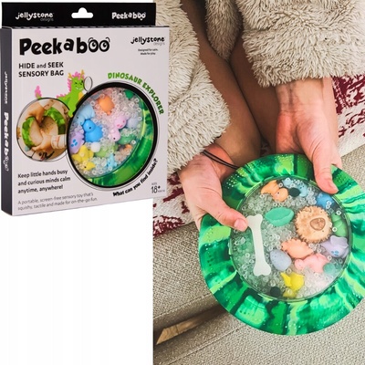 Jellystone Designs Senzorický disk Peekaboo Dinosaur