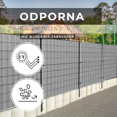 Springos Krycia páska na plot svetlo-sivá19cmX35m 450g/m2 20 KLIPOV FN0002