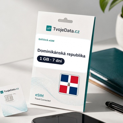 eSIM Dominikánská republika 1 GB / 7 dní