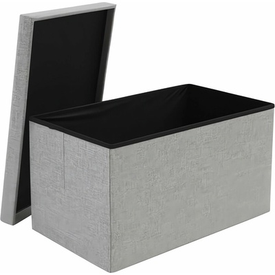 Ruhhy 25996 Taburet skládací látkový, 80 kg, 60 x 30 x 30 cm, tmavě šedá