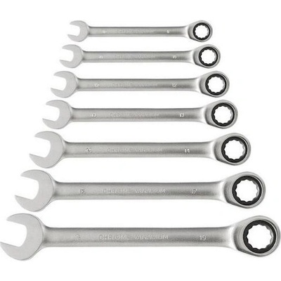 Extol Premium klíče ráčnové očkoploché sada 7ks 8-19mm 8816100