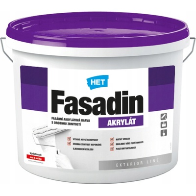 HET Fasadin - fasádna farba - biela - 3 Kg