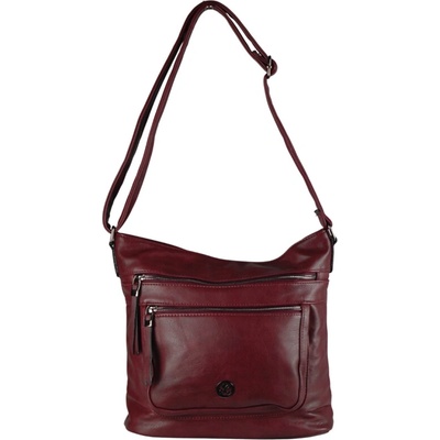CATIA dámska crossbody koženková kabelka Bordová