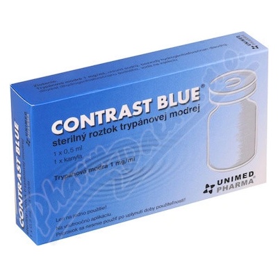 Unimed Pharma Contrast Blue 1 x 0,5 ml + 1 x kanyla