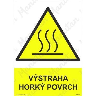 Manutan Výstraha horký povrch, plast 148 x 210 x 2 mm A5