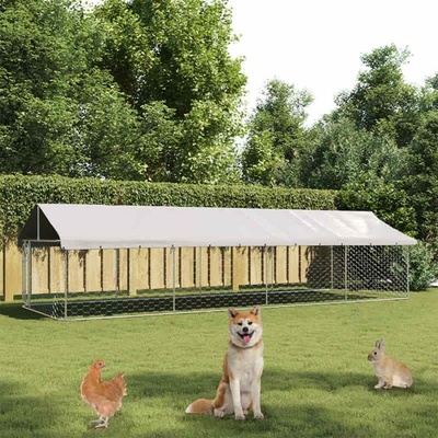 vidaXL Venkovní psí kotec se střechou 600 x 200 x 150 cm