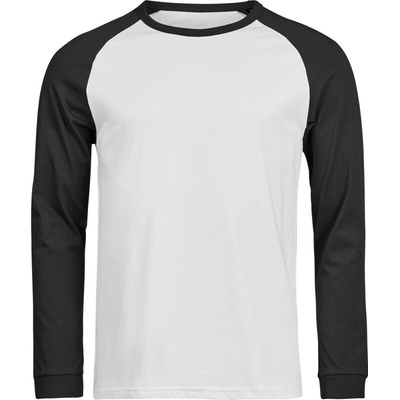 TeeJays tričko TJ 5072 baseballové dlouhý rukáv pánské melír/černá