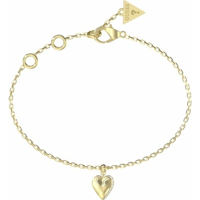 Guess Pozlacený náramek Srdce By Your Side JUBB06082JWYG 18,4 cm