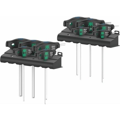Wera Zástrčné klíče Hex-Plus s T-rukojetí 454/10 HF Set Imperial 1 - Palcové Sada 12 dílů s přidržovací funkcí 023451