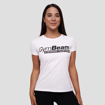 GymBeam Dámske tričko Stronger Together White