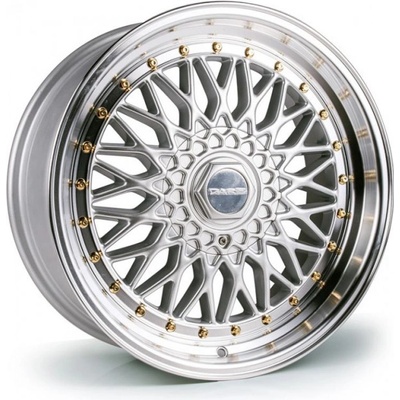 Dare RS 8x15 4x108 ET15 silver polished gold rivets