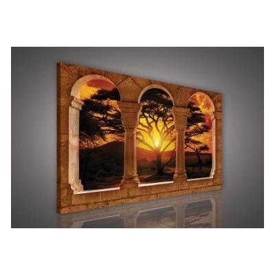 Obraz na plátne obdĺžník - OB0238 - Oblúky a západ slnka 100cm x 75cm - O1