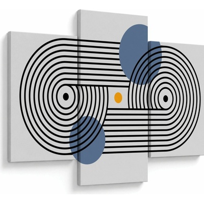 Obraz - Minimalistická abstrakcia N⁰3, trojdielne 90x60 cm