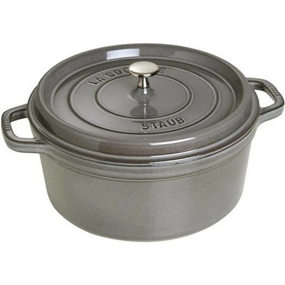 Staub Litinový hrnec s poklicí Cocotte, 28 cm 6,7 l, šedá 1102818