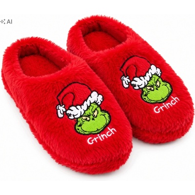 Vianočné papuče Grinch teplé huňaté a protišmykové ideálne ako darček