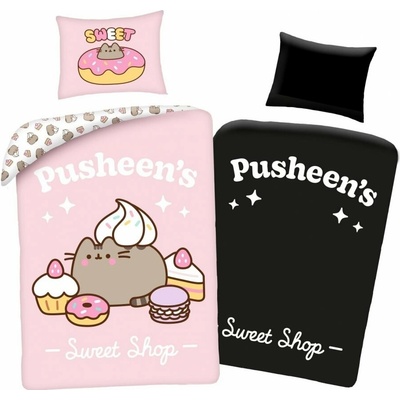 Halantex bavlna obliečky so svetielkujúcim efektom Cukráreň mačičky Pusheen - 100% bavlna - 70x90 140x200