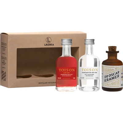 Gin Toison+Toison Ruby Red+Dr. Kramer 38,57% 0,15 l (set)