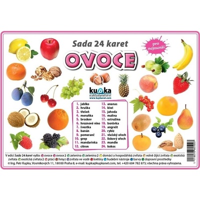 Ovoce - sada 24 karet – Kupka Petr