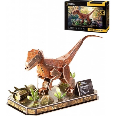 CUBICFUN 3D puzzle National Geographic: Velociraptor 63 ks
