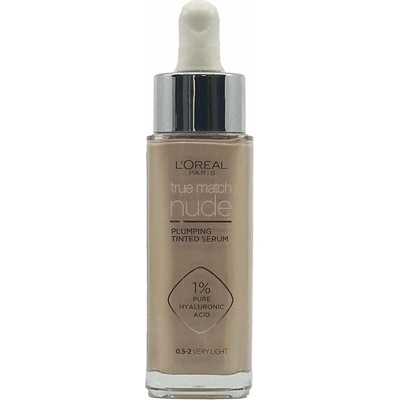 L'Oréal Paris True Match Nude Plumping Tinted Serum tónující sérum s 1% kyseliny hyaluronové 0,5-2 Very Light 30 ml