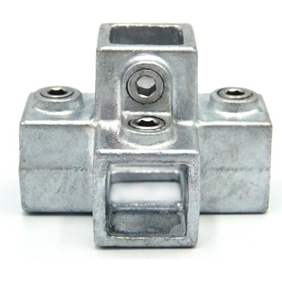 Pozinkovaná spojka pro jekl 25x25mm, průchozí křížový tvar, 5cestná