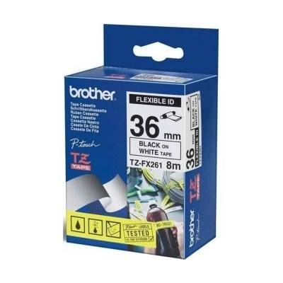 Brother TZ-FX261, bílá / černá, 36mm originální