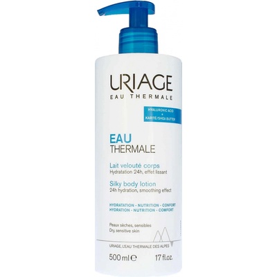 Uriage Eau Thermale hodvábne telové mlieko pre suchú a citlivú pokožku (24-Hour Hydration, Smoothness) 500 ml