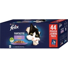 Felix Fantastic hovädzie kuracie losos tuniak v želé 44 x 85 g
