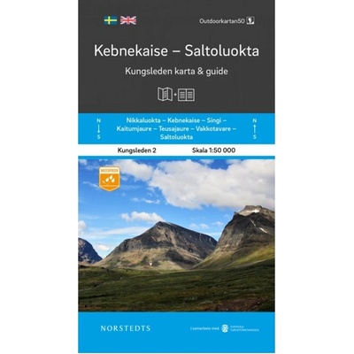 Mapa a průvodce KUNGSLEDEN 2 Kebnekaise - Saltoluokta 1:50 000