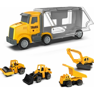 Wiky Vehicles nákladní stavební stroje box na autíčka set 28 cm 4 ks český obal