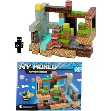 Toybit Velká Magnetická stavebnica Minecraft TNT Iron diamond gold 220 ks