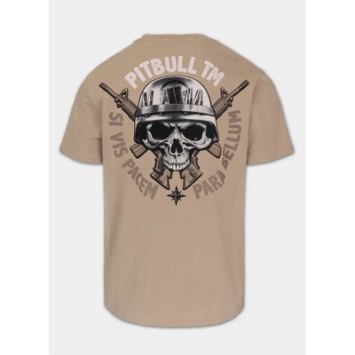 PitBull West Coast triko PARA BELLUM béžové