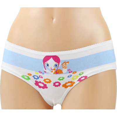 Zaffe Dámské kalhotky ZD001BRIO Bílá s modrým potiskem – Hledejceny.cz