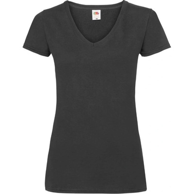 Fruit of the Loom Lady-Fit Valueweight V-Neck T black