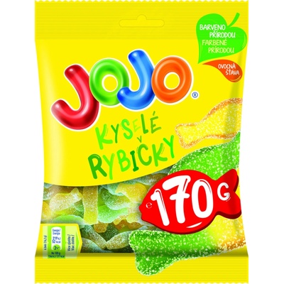 Jojo Kyselé rybičky želé s ovocnými příchutěmi 80 g