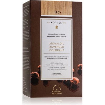 Korres Argan Oil barva na vlasy s arganovým olejem 9.0 Very Light Blonde