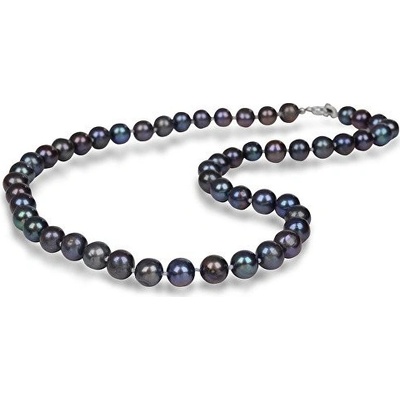 JwL Luxury Pearls Náhrdelník s pravými kovovo modrými perlami JL0265