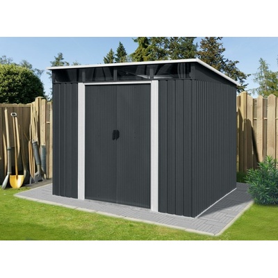 Riwall PRO RMSP 9x8 Anthracite LUX - záhradný domček kovový 2,4 x 2,8 m T-PS0908-A