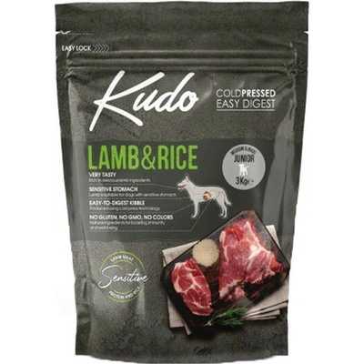 Kudo Dog Junior Medium & Maxi Lamb & Rice 3 kg