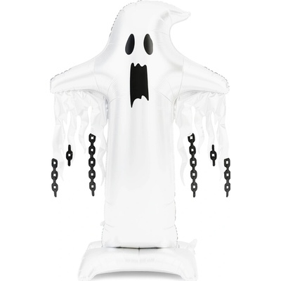 PartyDeco Balonek fóliový Duch bílý samostojný, 196 cm
