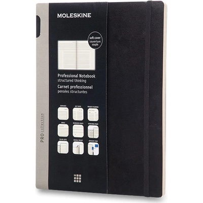 Moleskine Zápisník Professional měkké desky XL černý číslované strany B5 96 listů – Hledejceny.cz