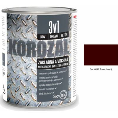 Korozal 3v1 RAL 8017 tmavohnedý 0,75l