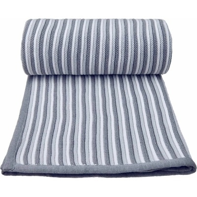 T TOMI Deka pletená deka Spring White Grey
