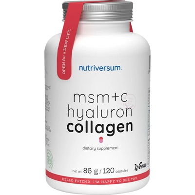Nutriversum MSM+C Hyaluron Collagen women 120 kapslí